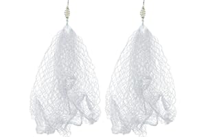 2pcs Copper Spring Shoal Fishing Net with Luminous Beads Night Tackle