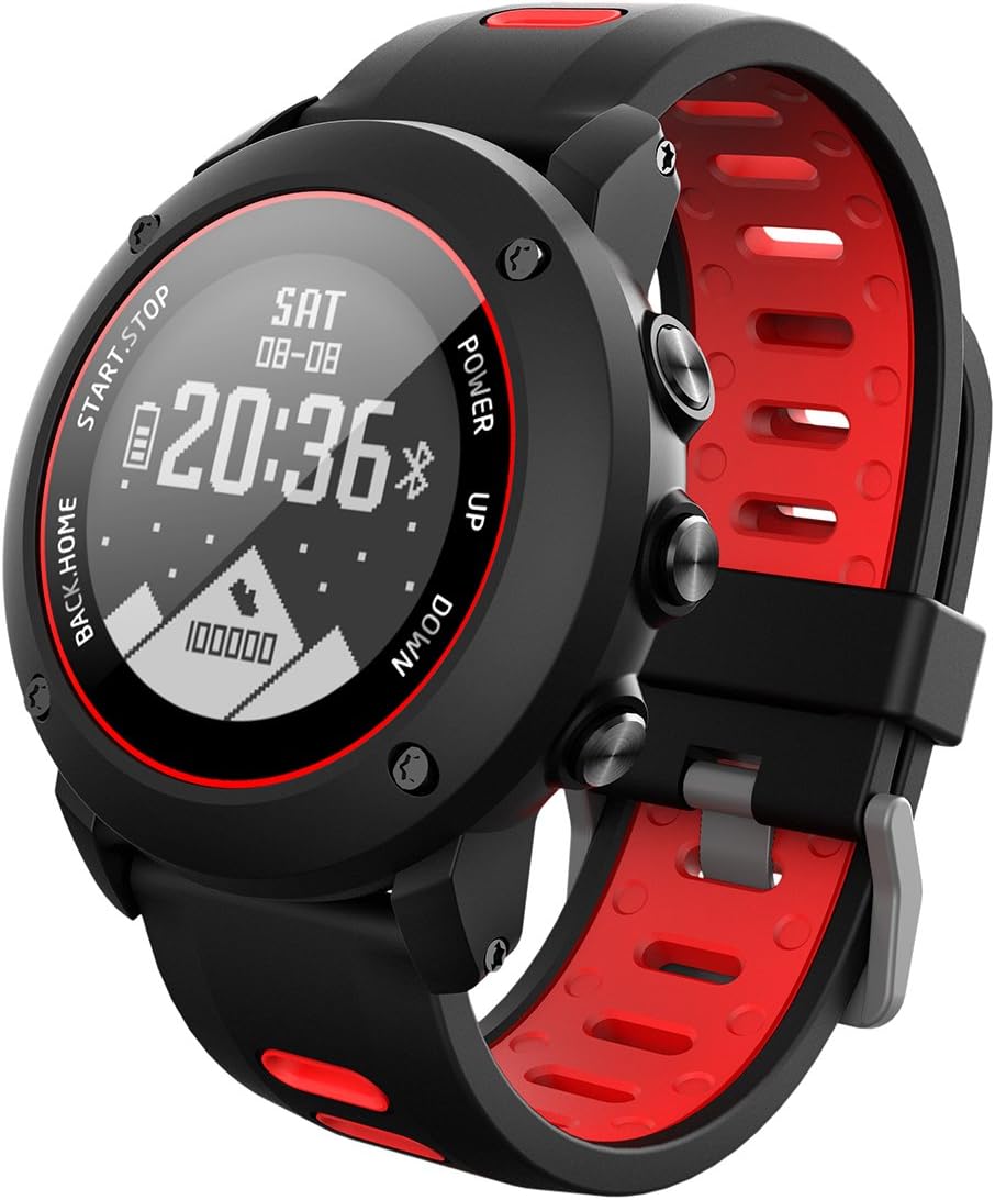 OOLIFENG GPS Sport Smart Watch, Fitness Tracker with Altimeter Barometer Compass Heart Rate Monitor IP68 Waterproof Digital Watch for Outdoor Sports