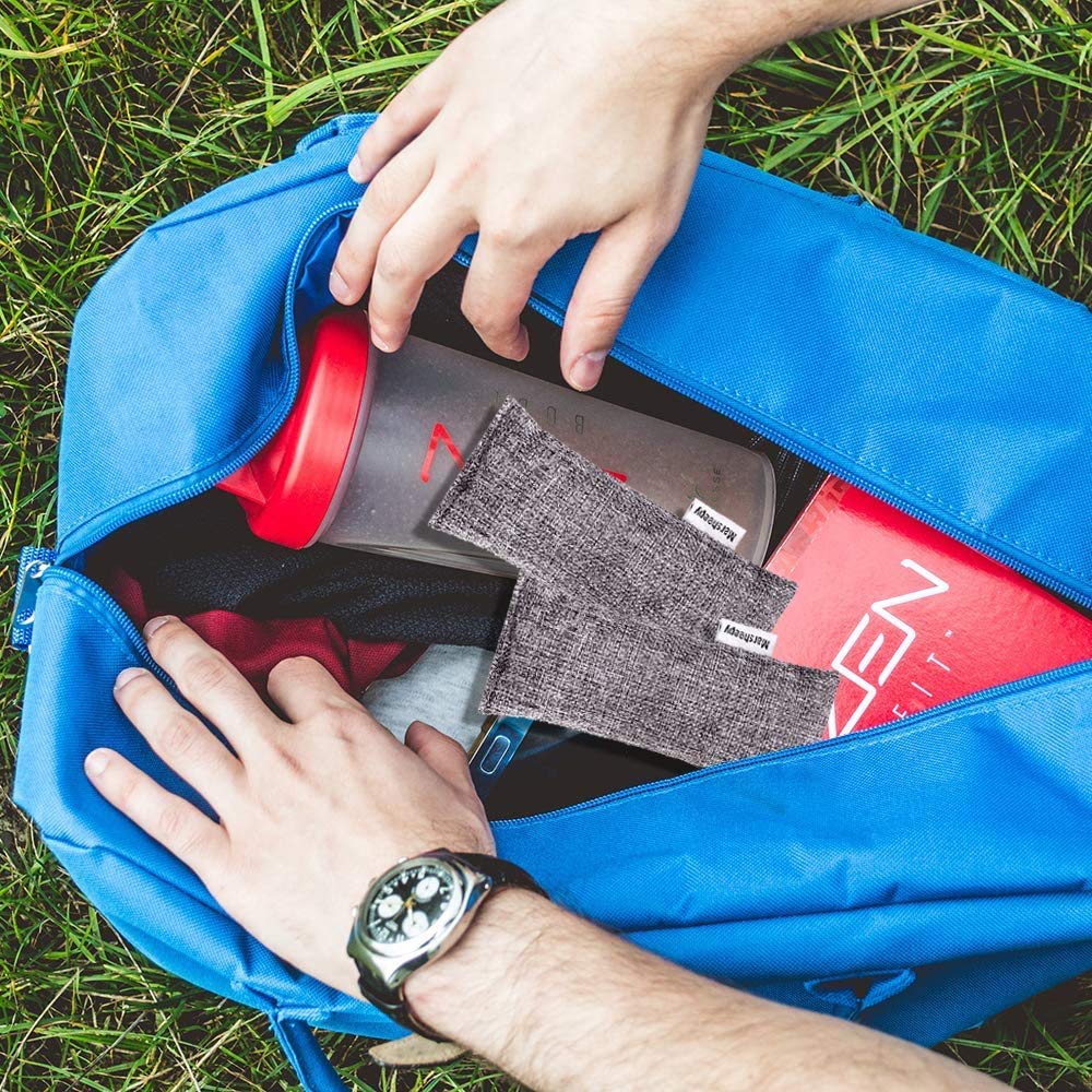 Marsheepy 6 Pack Activated Charcoal Odor Absorber Bags, Shoe Deodorizer insert and Shoe Odor Remover, 100% Natural Shoes Smell Remover，Shoe Odor Eliminatorr (60g X 6 PACK)