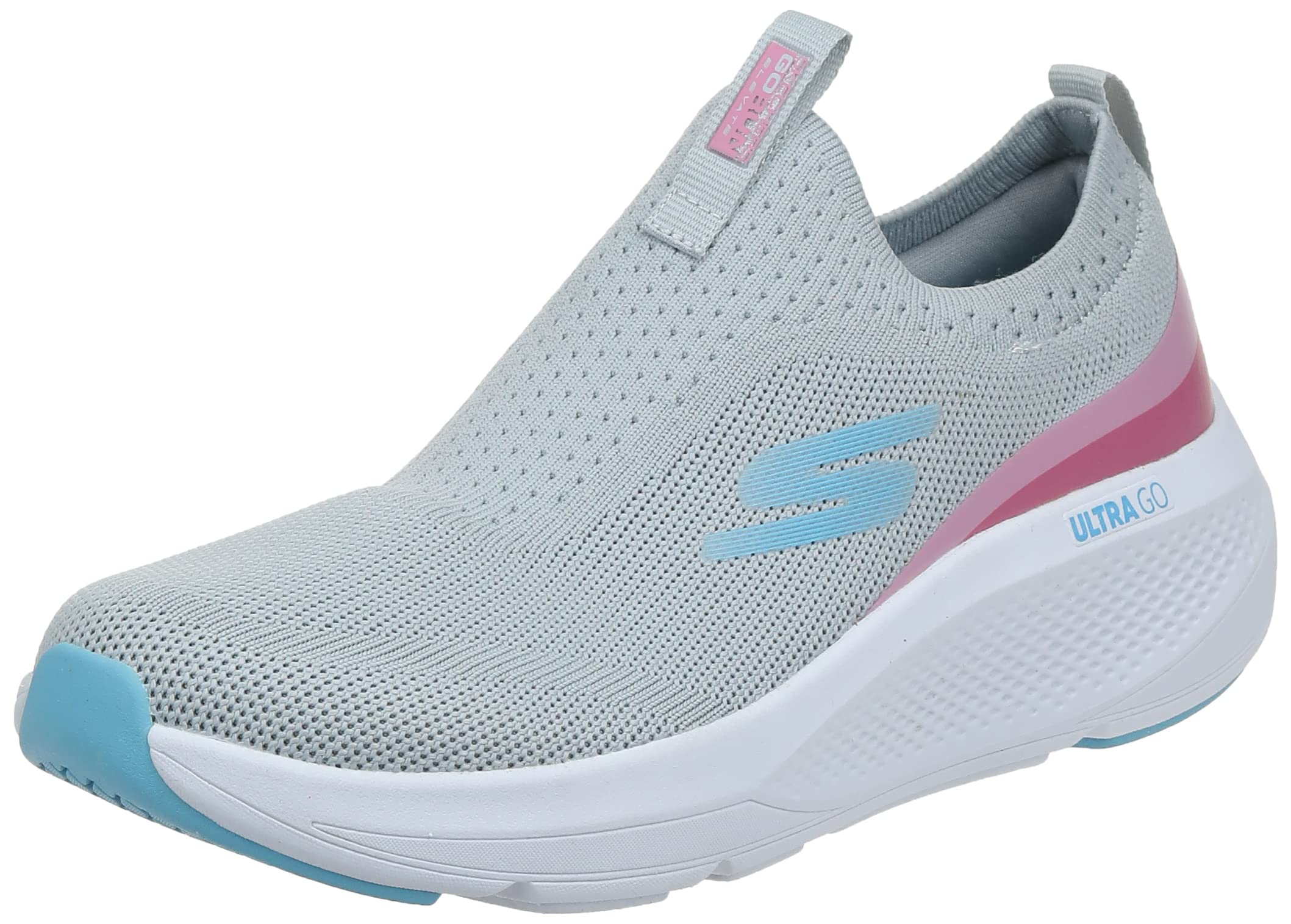 Skechers Women's Go Run Elevate - Hot Streak, Gray/Pink, 6 Image