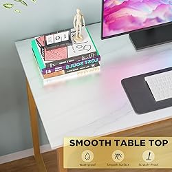 PayLessHere | 39 Inch Computer Desk | White Gold