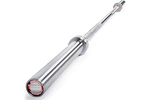 Iron Crush Olympic Barbell - Multifunction 7-Foot Weight Bar for Weightlifting, Powerlifting, CrossFit Training - No. 45 Steel, Chrome Finish - 750 lbs Max Load Capacity - Home Gym Fitness Equipment
