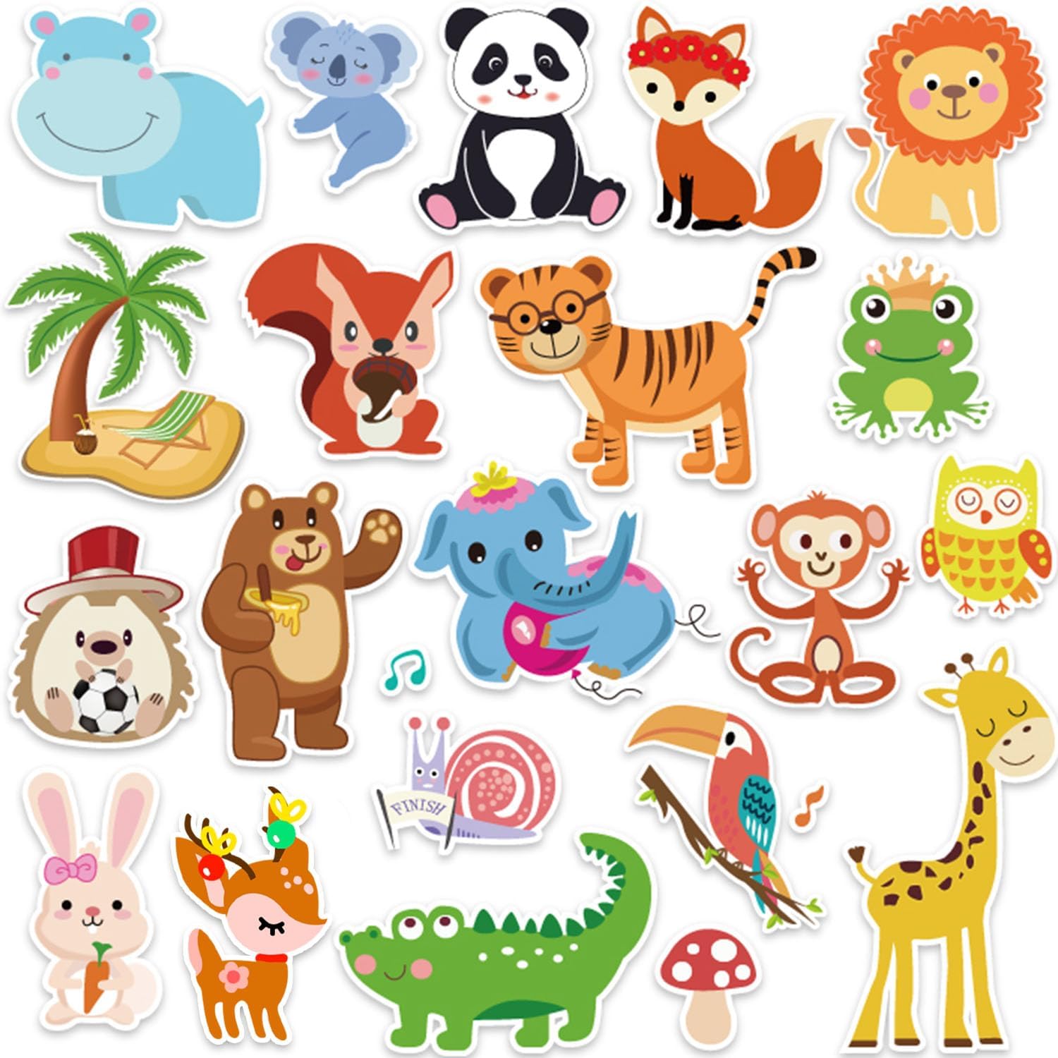 Window Treatments - Window Clings Stickers for Kids Window Gel Clings Decals Thick Gel Clings Toddlers and Adults Classroom Home Nursery Airplane Birthday Party Supplies (Animals)