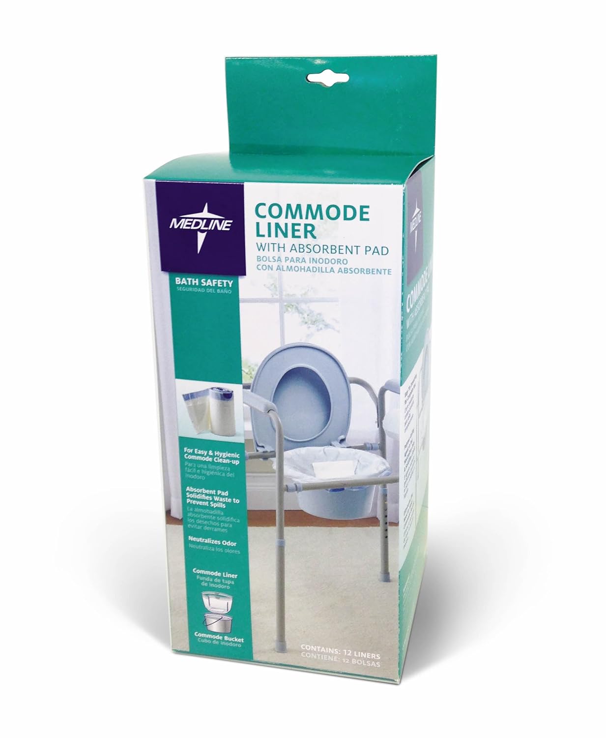 Medline - MDS89664LINER Commode Liners with Absorbent Pad case of 72: Industrial & Scientific