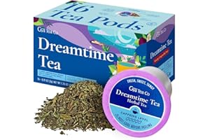 Dreamtime Herbal Tea Pods for Keurig 16ct - A fusion of calming Chamomile, relaxing Lavender & More, Perfect for a Good Night's Rest - Decaf Sleep Tea for Tea K Cups for Keurig 2.0 & 1.0 by Gya Tea Co