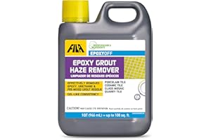 FILA SURFACE CARE SOLUTIONS FILA EPOXYOFF, Epoxy Grout Haze Remover, Effectively Removes Epoxy Residue, The Product Can Be Applied on Vertical Surfaces, 1 QT