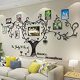 DecorSmart Love Family Tree Picture Frame Collage Removable 3D DIY Acrylic Wall Decor Stickers with Inspirational Quote for L