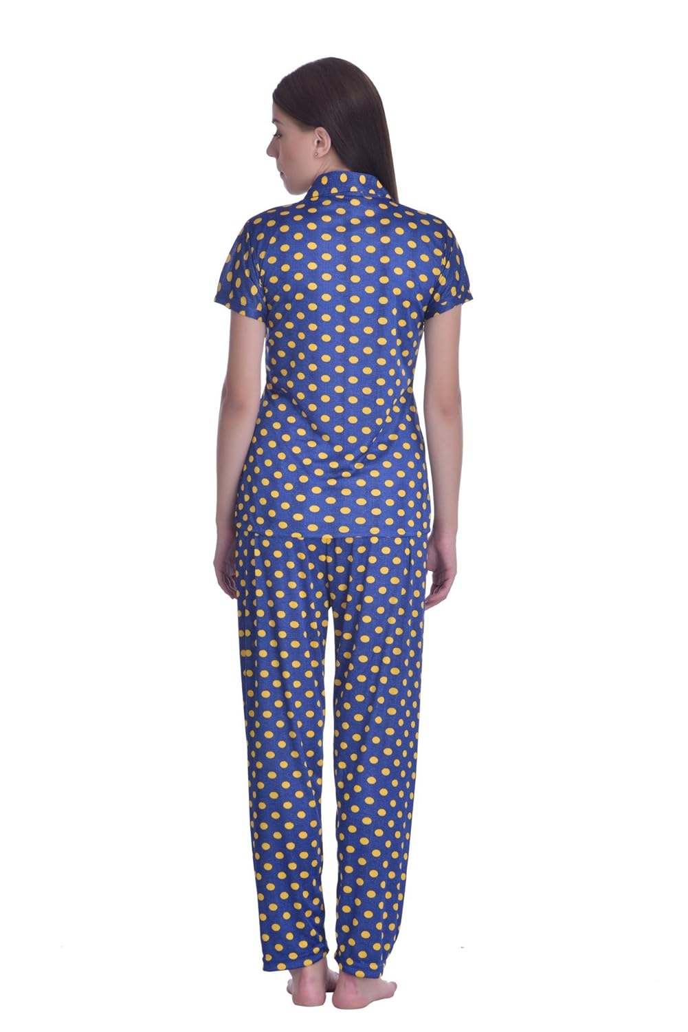 adonia women's poly cotton night suit (blue_free)