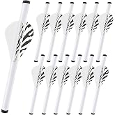 NIGSTAGLO 12 Packs Arrow Fletching with 2 Inch Vanes, Shrink Fletch Stretch Arrow Feather Wraps Fit for Arrows and Bolts, DIY Archery Fletching Tool