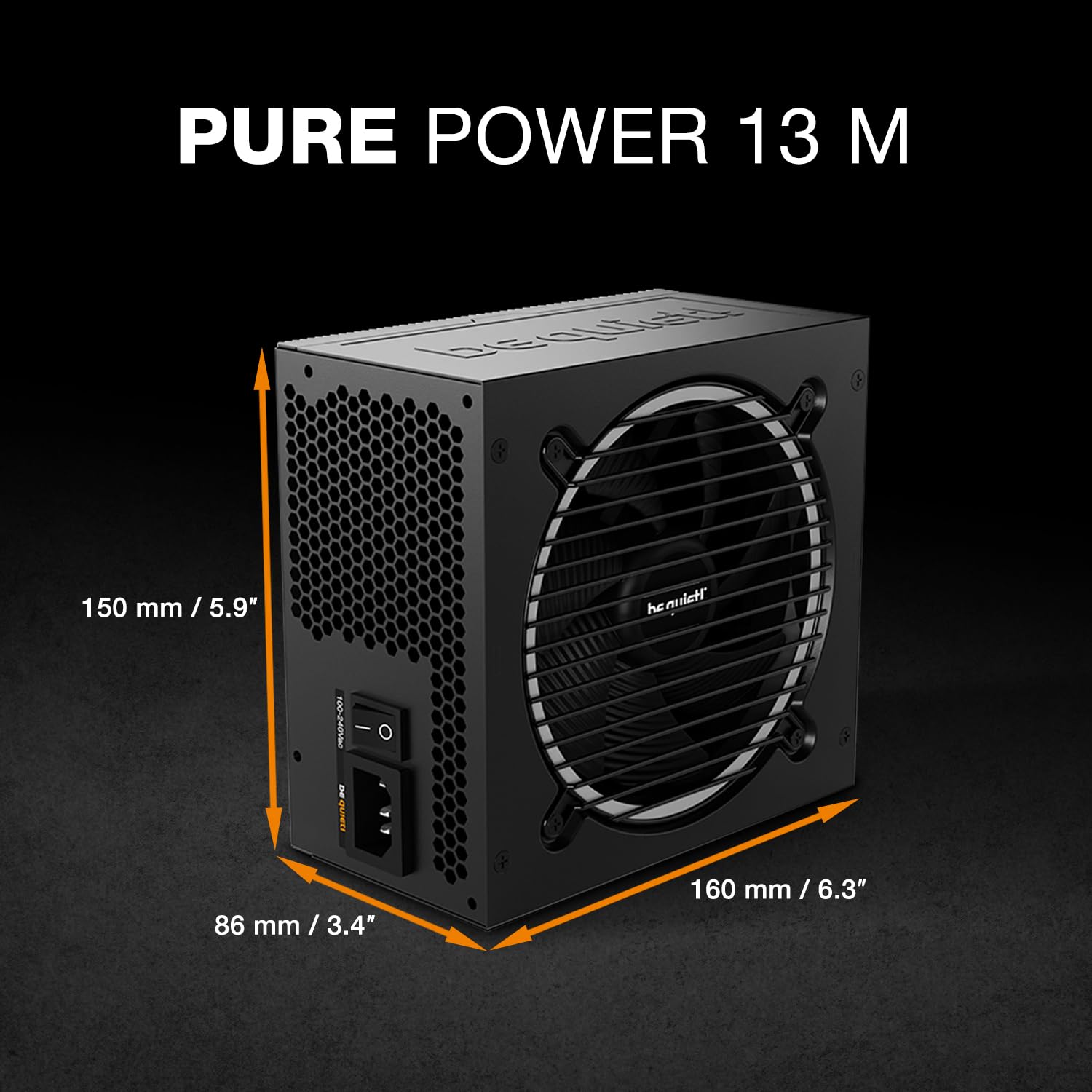 be quiet! Pure Power 13 M 650W Netzteil, 80 Plus® Gold Effizienz, ATX 3.1-Netzteil, für PCIe 5.1 GPUs, 120mm be quiet! Lüfter, semi-passiver Betrieb möglich, LLC-Technologie, Single-Rail 6
