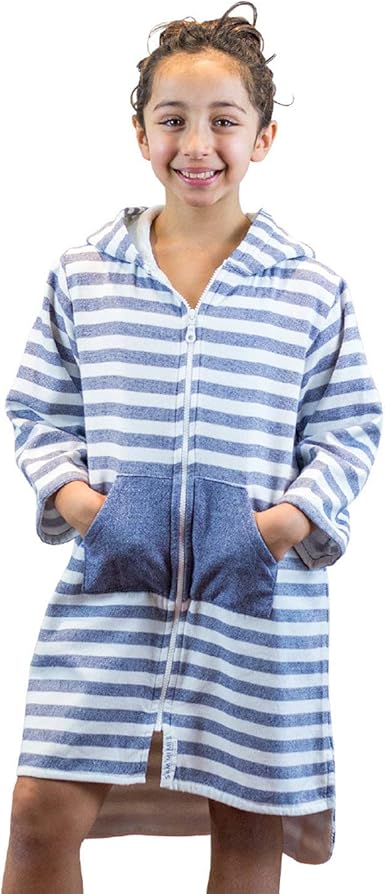 hooded towel with zip