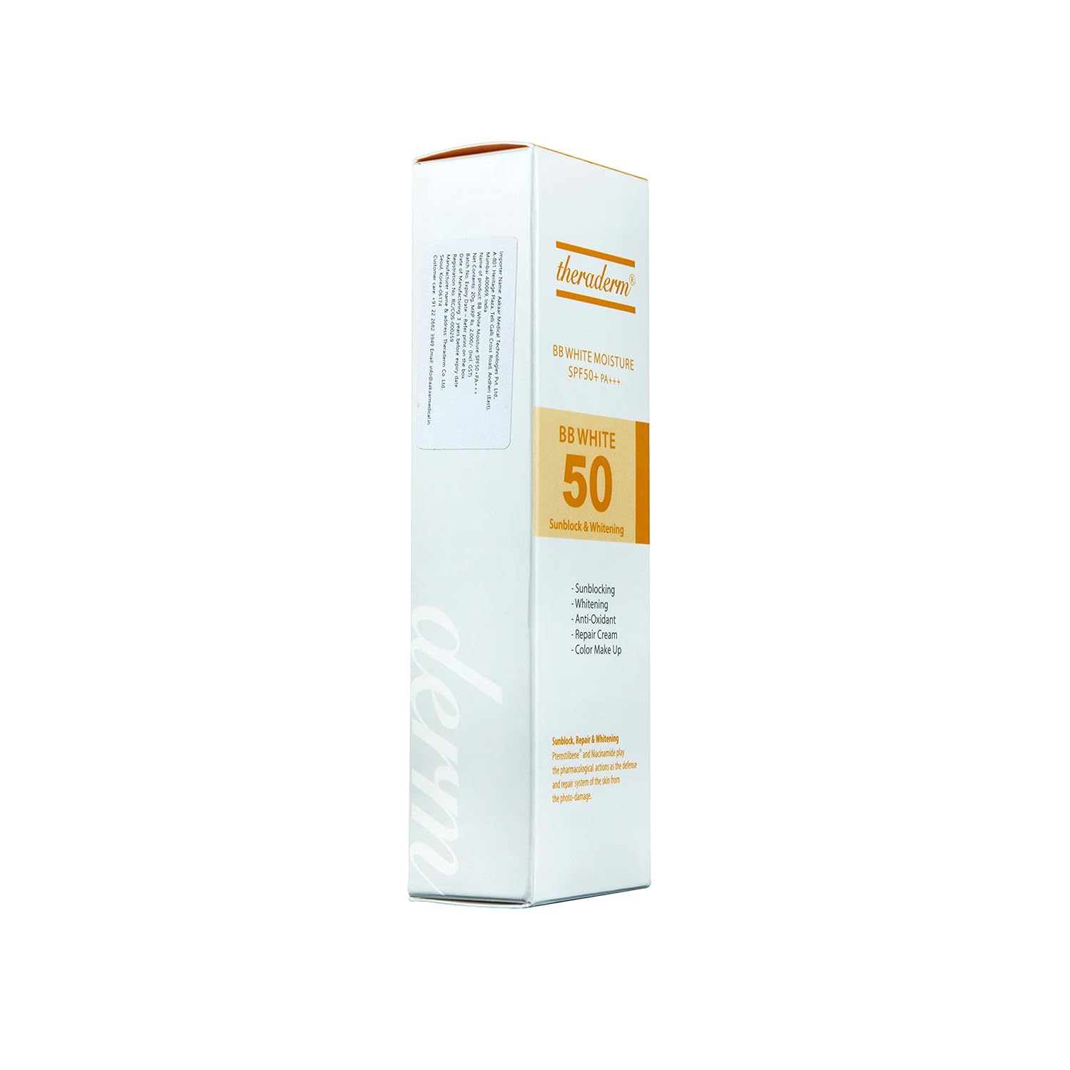 Theraderm Bb White Sunscreen Spf 50 20g Amazon In Beauty