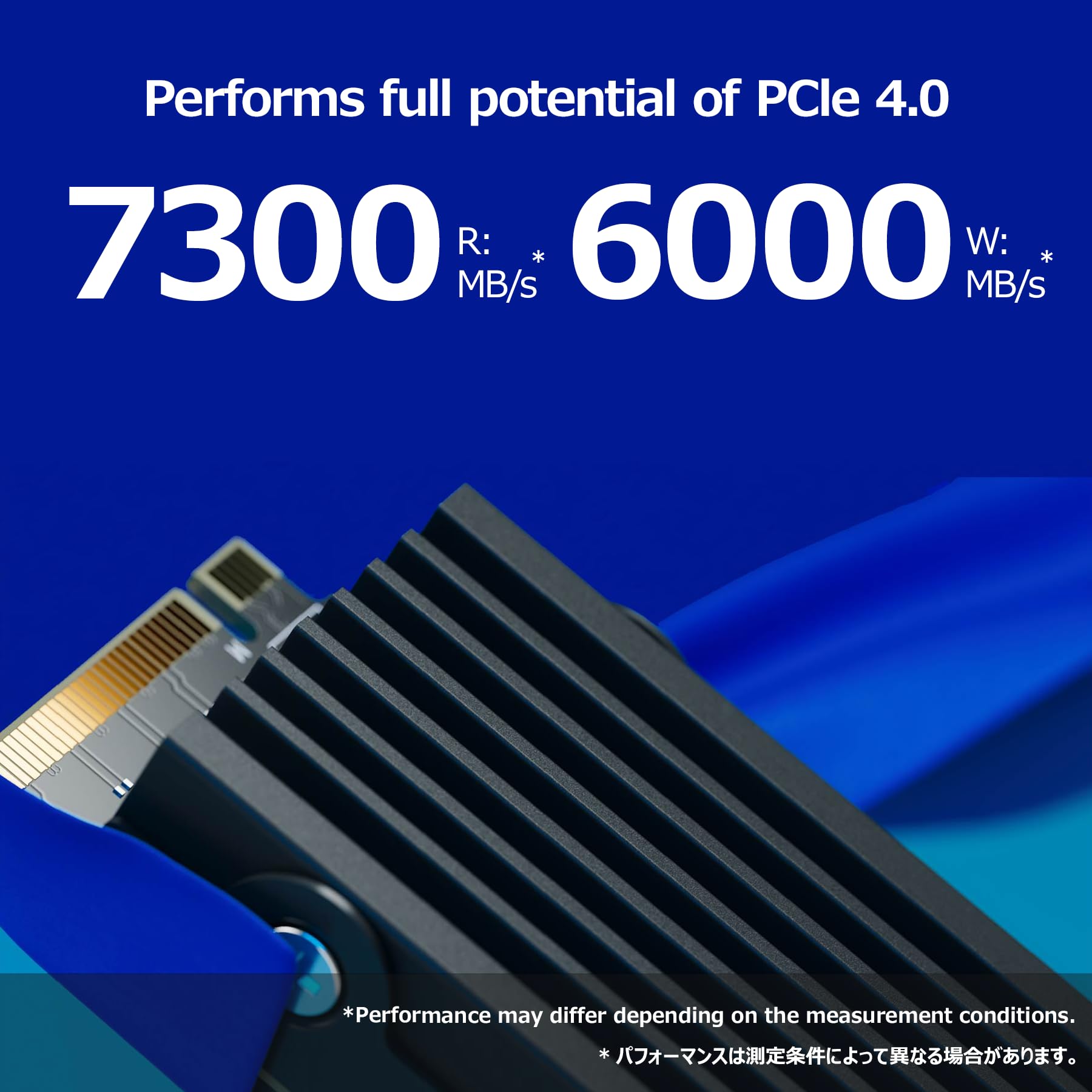 Nextorage Japan 1TB(1000GB) Internal SSD Work with New PlayStation 5 Console and PC M.2 2280 Gen4 NVMe with Heatsink NEM-PA1TB/N SYM Maximum Transfer Rate Read: 7300MB/s, Write: 6000MB/s