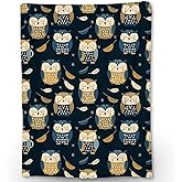 Ti Caldi Cartoon Owl Blanket | Soft Warm Cozy Lightweight Flannel Throw Blanket Perfect for Couch, Bed, Decor, Travel & Outdoor Use, Fuzzy Blankets for Adults Kids Women Girls 60×50 in