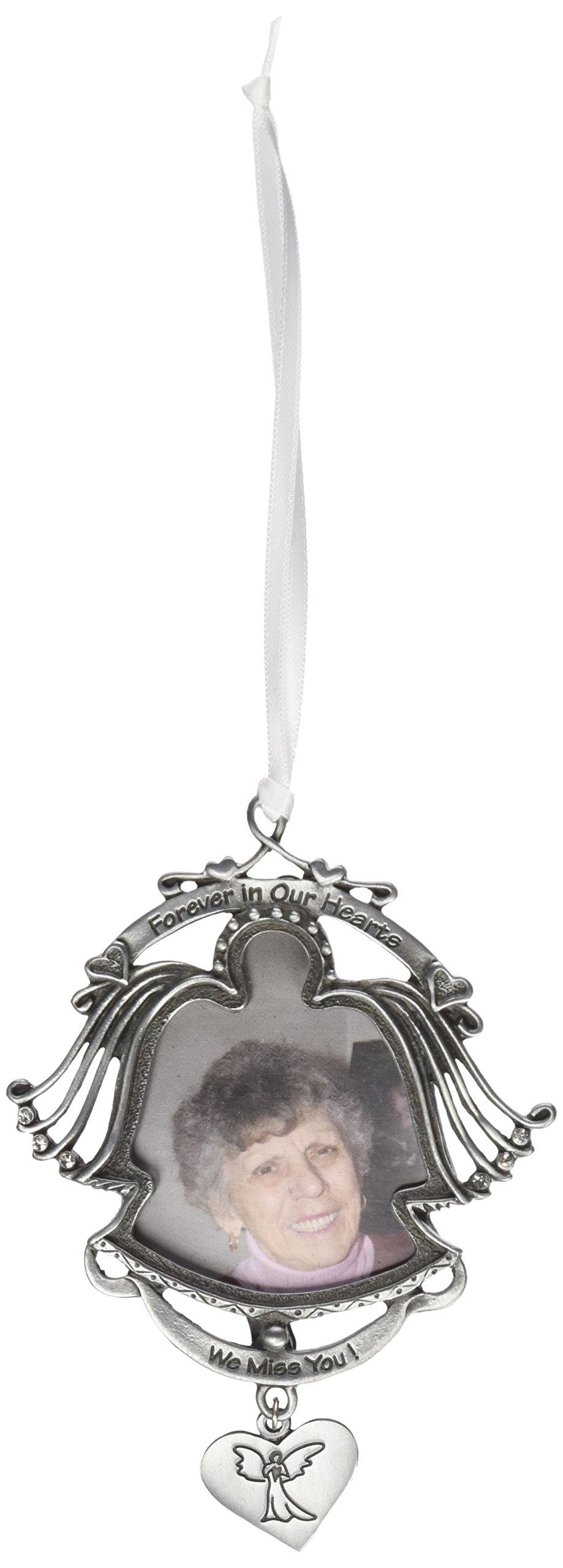 Cathedral Art 'Forever in Our Hearts' Angel Photo Frame - Memorial Ornament, 3-1/2-Inch — image 1
