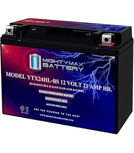 Amazon.com: Mighty Max Battery YTX24HL-BS 12V 21AH Battery for
