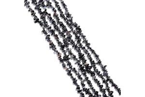 BEADIA Irregular Natural Black Onyx Stone Loose Semi Gemstone Beads for Jewelry Making 5-8mm 80cm