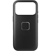 Peak Design Mobile Everyday Phone Case for iPhone 17 Pro, Black, Slim Profile, Drop Protection, Weatherproof Fabric Shell, SlimLink Connects to Mobile Mounts &amp; Gear