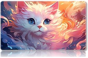 Mipikel Playmat for MTG, Playmat with Zones,Size 24" x 14",TCG and Board Game Mat for Cards,Free Storage Bags,Mousepad Desk Mats (Colorful 11,No with Zones)