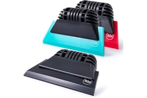 FOSHIO 3 Pack Different Hardness Small Squeegee, Non-Slip Handle Rubber PPF Squeegee, Window Cleaning, Shower Glass Door, Car