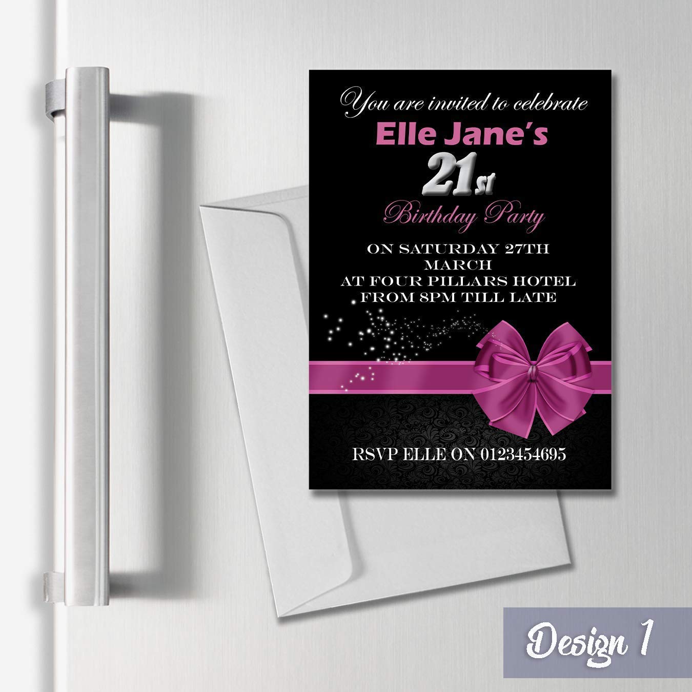Personalised Adult Birthday Party Invitations A6 Fridge