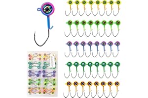 Bombite Crappie Jig Heads, 40packs Fishing Jig Heads Hooks Swimbait Jig Head 1/32oz 1/16oz 1/8 oz Fishing Jigs Heads for Crappie Bass Fishing