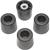 4 Large Extra Tall #2-1" H X 1.10" W Round Rubber Feet Bumpers -Made in USA- Heavy Duty/Non Marking for Furniture, Tables, Ch