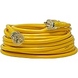 Yellow Jacket 2992 10/3 Extra Heavy-Duty 20-Amp Premium SJTW Contractor Extension Cord with Lighted T-Blade Plug, 100-Foot Al
