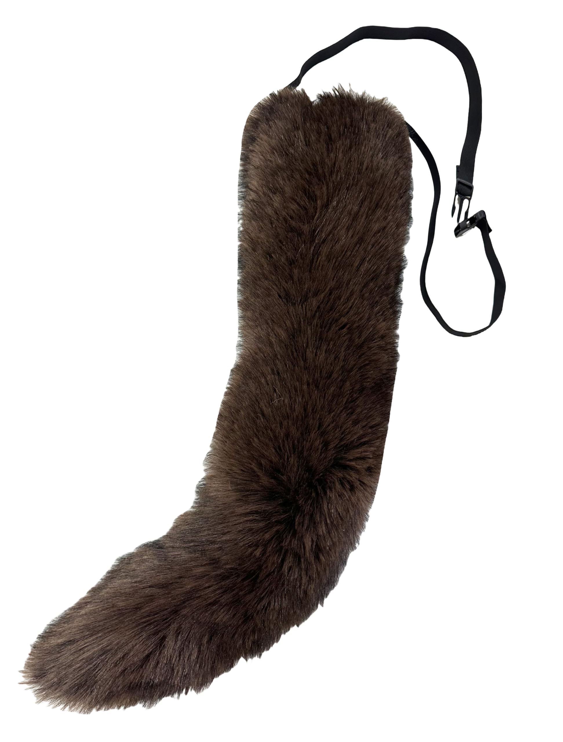 Lina & Lily Adults Faux Fur Fox Wolf Animal Tail Costume Fancy Dress Accessories for Cosplay Halloween Christmas Party (Brown & Black Mix)