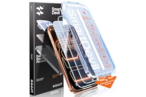 SMARTDEVIL 2 Pack Screen Protector for iPhone 17 Pro Max, Tempered Glass HD Clear Film, Easy Installation, Dust-Free & Bubble-Free