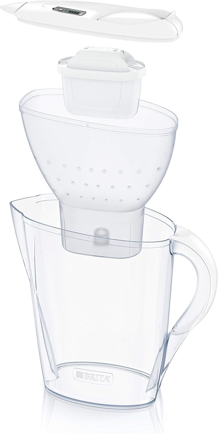 BRITA Marella fridge water filter jug, 2.4 L, White. Annual Pack - Image 4