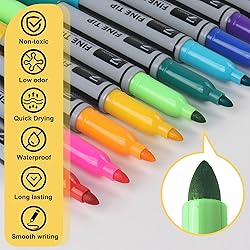 12 Permanent Markers - Assorted Colors Drawing