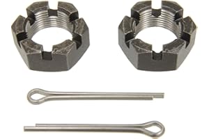 Corvette Central 1953-1982 Corvette Spindle Nut (4 Pieces, Hex Nut, Steel, Black, OEM)