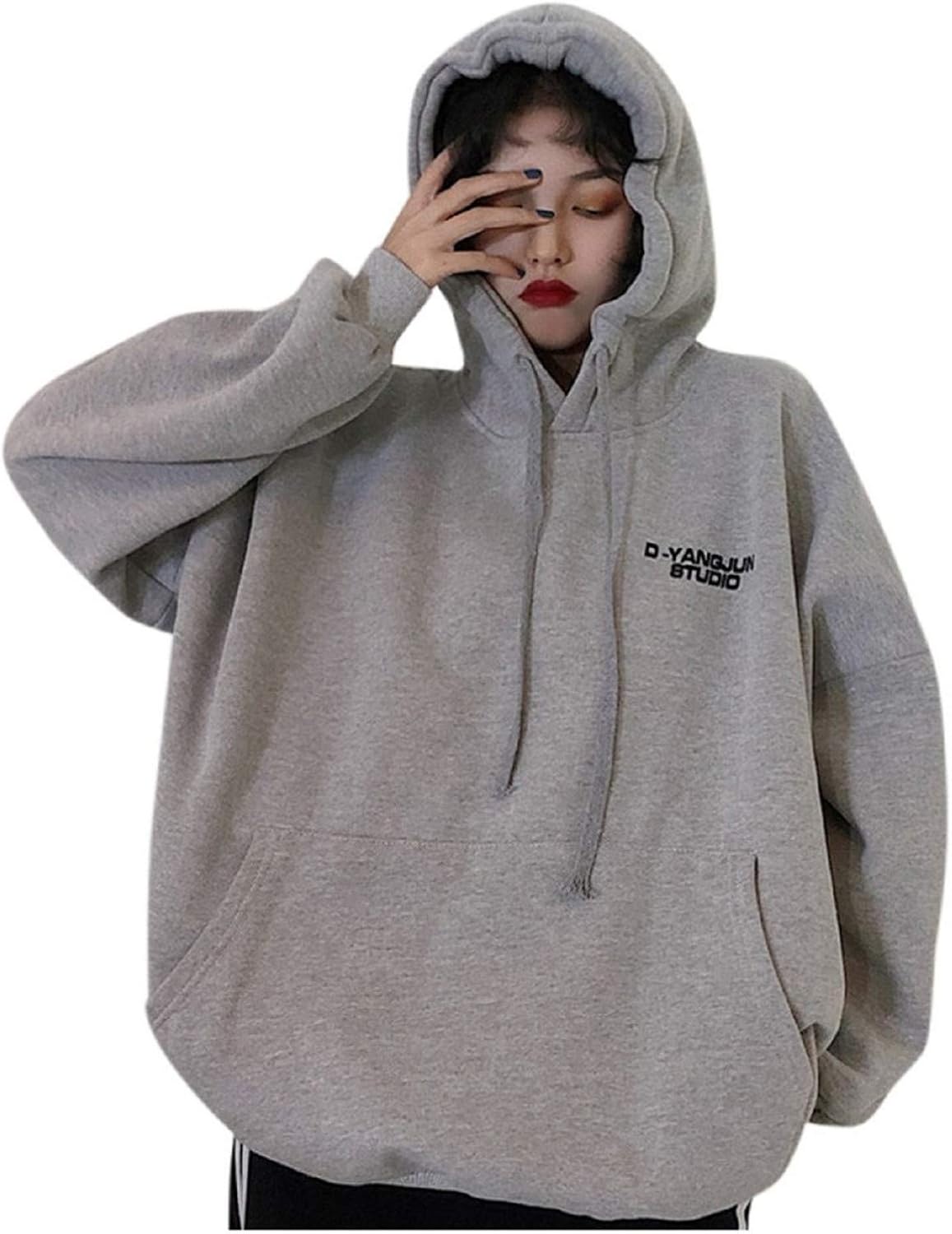 girls in oversized hoodies