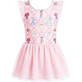 Disney Princess|Frozen Elsa|Stitch|Cinderella Dress, Leotards for Girls | Toddler Ballet Dance Outfit with Shiny Skirt,Breathoble&amp;Quick-dry Gymnastics Leotards for Girls,Ruffle Sleeve Athletic Dress