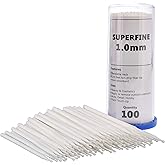 TCP Global 100 Paint Touch Up Brushes, Disposable Micro Brush Applicators, White with Fine 1.0 mm Tips - Auto Body Shop, Auto