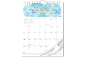 MAAIBOK 2026 Wall Calendar - Hanging Wall Calendar 2026 from January 2026 - December 2026, 11.4" x 14.6", Twin-Wire Binding, Large Blocks with Julian Dates, Perfect for Planning