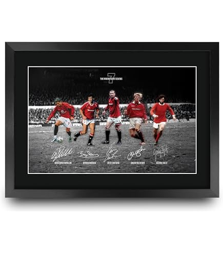 Poster Alejandro Garnacho Manchester United - Firmato, Display Foto Montaggio A4