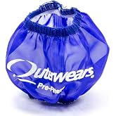 Outerwears Breather Wrap, Pre Filter, 3 in OD, 2-1/2 in Tall, Polyester, Blue, Each