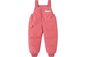 Toddler Snow Bib Overalls Winter Warm Ski Pants Zipper Windproof Snow Pants Baby Girls Boys Snowsuit Jumpsuit
