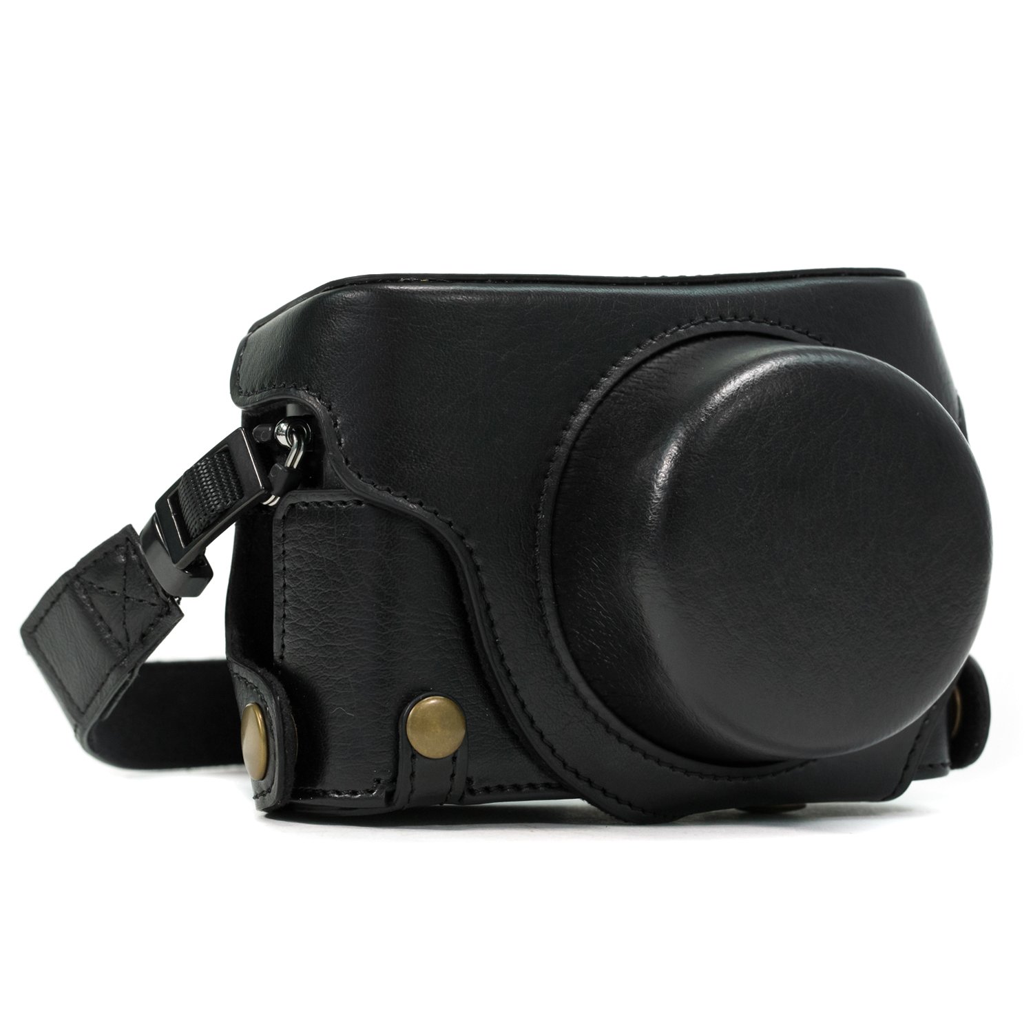 MegaGear MG661 "Ever Ready" Protective Leather Case Bag for Panasonic Lumix LX100/DMC-LX100 Camera - Black