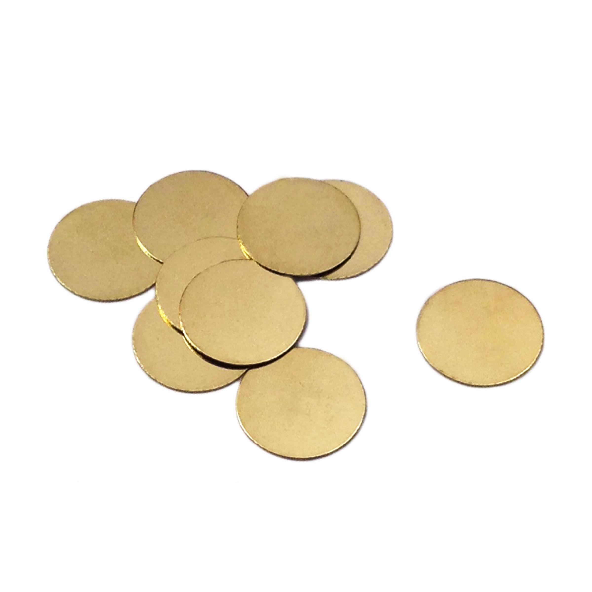 100 Brass Round Metal Stamping Blanks 16 x 16mm Diameter Circle Brass