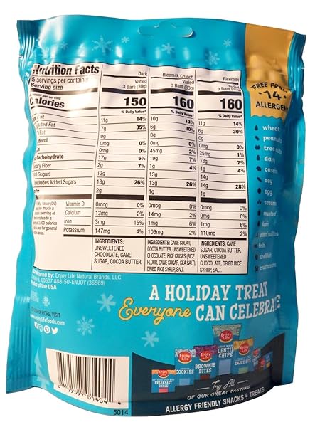 ENJOY LIFE WINTER CHOCOLATE MINIS VARIETY PACK – 15 BARS