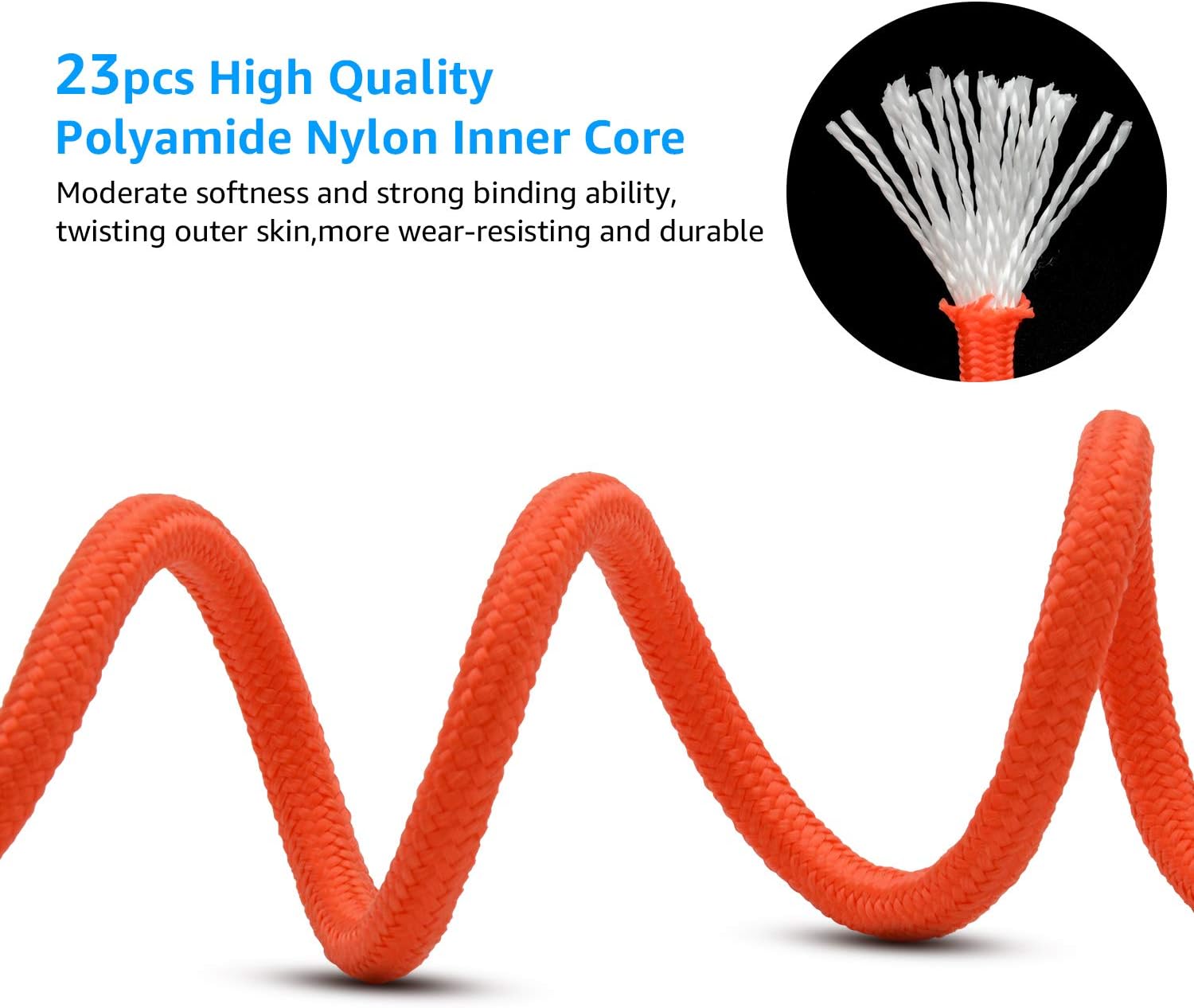 FerDIM Static Climbing Rope, Magnet Fishing Rope, 8mm(5/16in) High Strength Cord Safety Rope 32ft, 65ft, 98ft : Sports & Outdoors