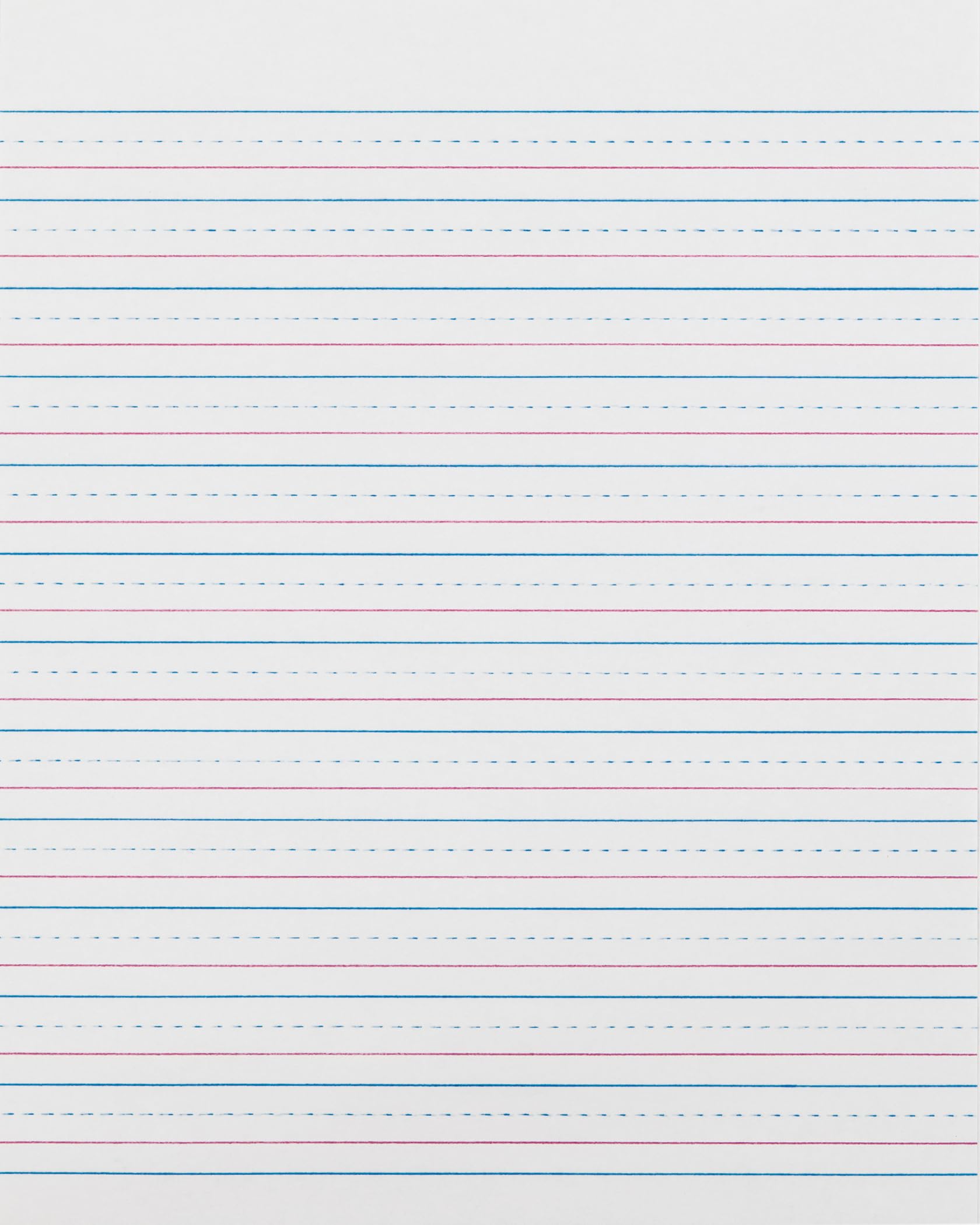 Photo 1 of Zaner-Bloser Broken Midline Sulphite Paper, 500 Sheet, Ruled, 10.50-inch x 8-inch, 500/Pack, White PaperPACZP2413