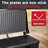 Sensio Home Panini Press Sandwich Toaster Health Grill Non-Stick Plates view 5