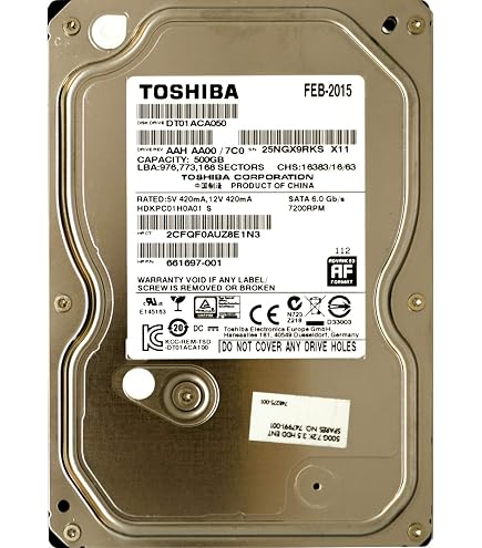 Amazon.com: Toshiba 500GB 7.2K 3.5 SATA 3.5-Inch Internal Hard