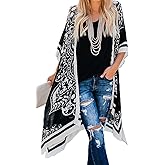 Women's Kimono Swimsuit Coverups Summer Beach Casual Loose Cardigans for Swimwear
