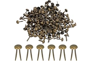 PATIKIL Lot de 200 attaches parisiennes en laiton pastel, mini attaches parisiennes métalliques à tête ronde plaquée pour loi