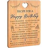 Birthday Gifts for Women - "Recipe for a Special Happy Birthday" Birthday Gifts for Men Cutting Board, Bamboo-Made Engraved Birthday Presents Chopping Board